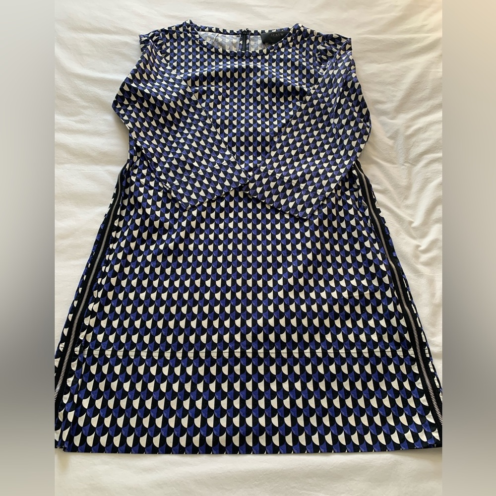 EUC! J.Crew Print Shift Dress with Side Zippers